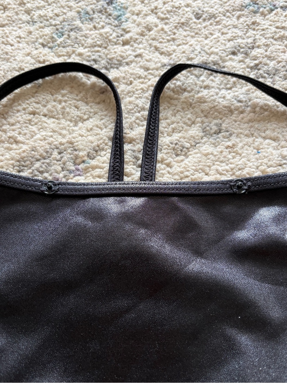 3/$25!!! Weissman Metallic Shiny Racerback Sports Bra - Picture 3 of 6